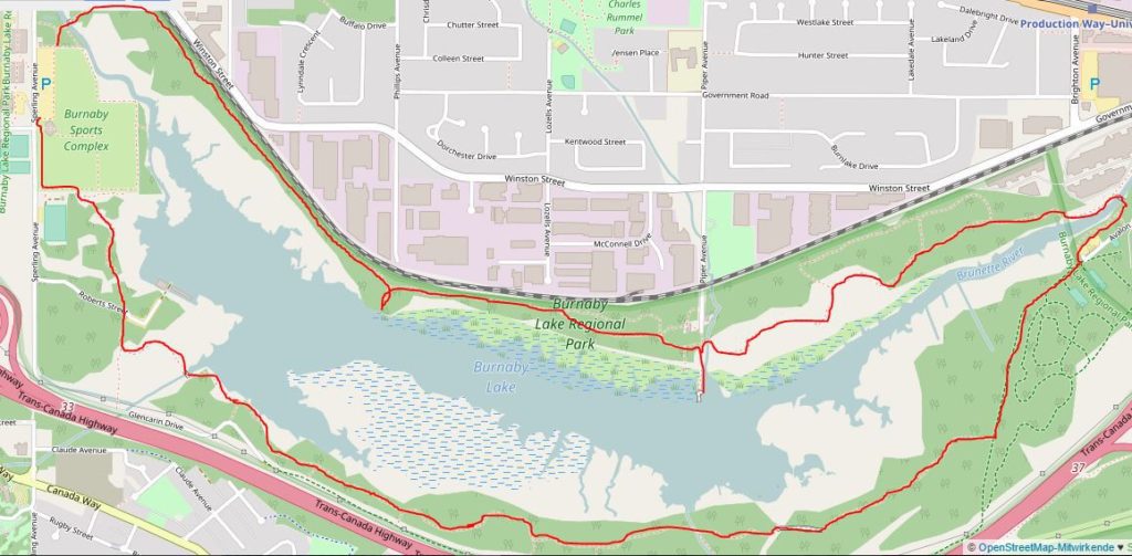 Burnaby Lake Map