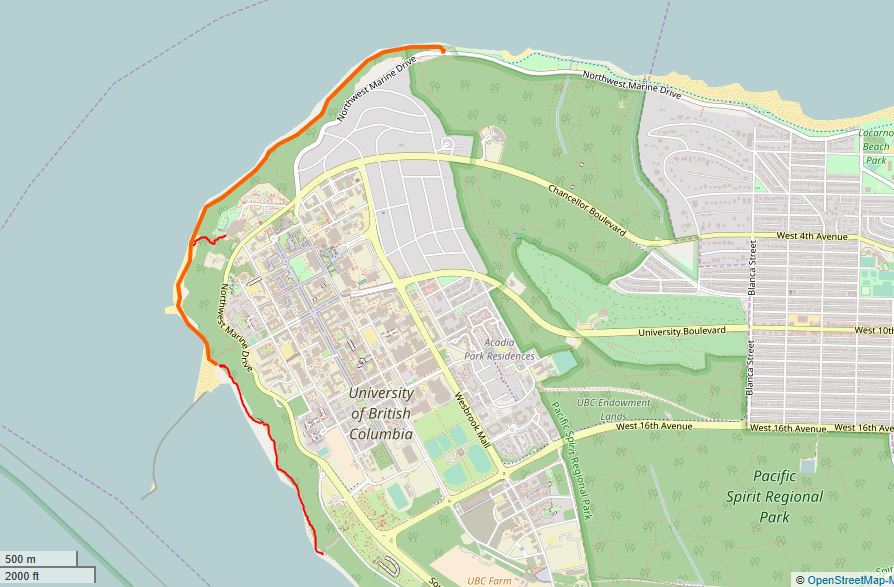 Foreshore Trail Map