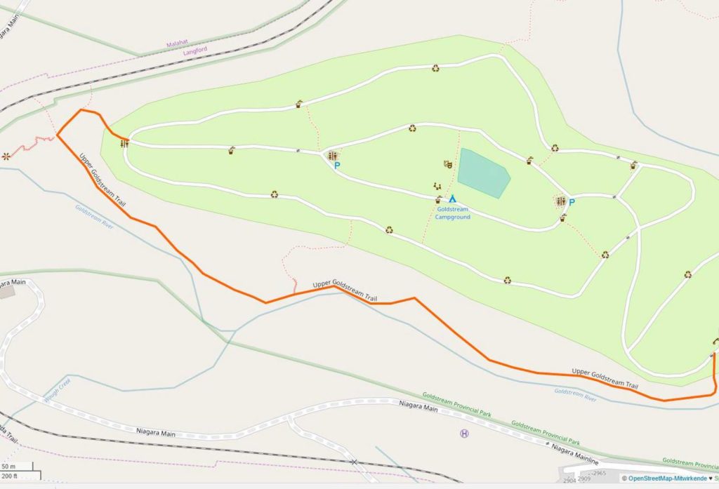 Upper Goldstream Trail Map